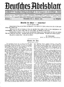 Deutsches Adelsblatt, Nr. 3, 53 Jahrg., 12 Januar 1935