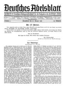 Deutsches Adelsblatt, Nr. 5, 53 Jahrg., 26 Januar 1935