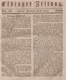 Elbinger Zeitung, No. 11 Sonnabend, 27. Januar 1849