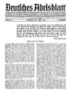 Deutsches Adelsblatt, Nr. 10, 53 Jahrg., 2 März 1935
