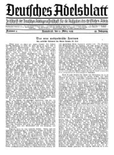 Deutsches Adelsblatt, Nr. 11, 53 Jahrg., 9 März 1935