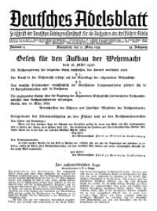 Deutsches Adelsblatt, Nr. 13, 53 Jahrg., 23 März 1935