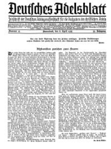 Deutsches Adelsblatt, Nr. 15, 53 Jahrg., 6 April 1935