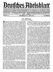 Deutsches Adelsblatt, Nr. 16, 53 Jahrg., 13 April 1935