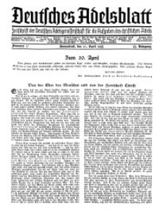 Deutsches Adelsblatt, Nr. 17, 53 Jahrg., 20 April 1935