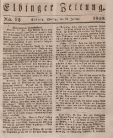 Elbinger Zeitung, No. 12 Montag, 29. Januar 1849