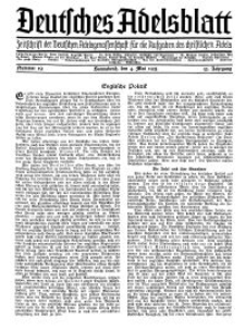 Deutsches Adelsblatt, Nr. 19, 53 Jahrg., 4 Mai 1935