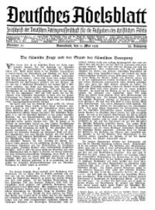 Deutsches Adelsblatt, Nr. 20, 53 Jahrg., 11 Mai 1935