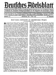 Deutsches Adelsblatt, Nr. 23, 53 Jahrg., 1 Juni 1935