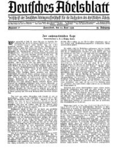 Deutsches Adelsblatt, Nr. 27, 53 Jahrg., 29 Juni 1935