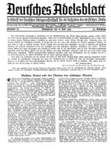 Deutsches Adelsblatt, Nr. 29, 53 Jahrg., 13 Juli 1935