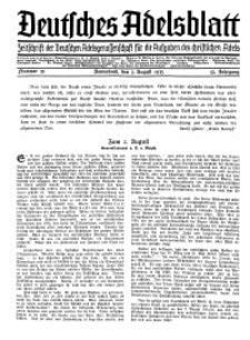 Deutsches Adelsblatt, Nr. 32, 53 Jahrg., 3 August 1935