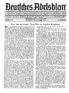 Deutsches Adelsblatt, Nr. 35, 53 Jahrg., 24 August 1935