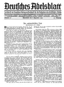 Deutsches Adelsblatt, Nr. 37, 53 Jahrg., 7 September 1935