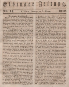 Elbinger Zeitung, No. 14 Montag, 5. Februar 1849