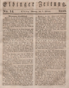 Elbinger Zeitung, No. 14 Montag, 5. Februar 1849