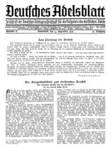 Deutsches Adelsblatt, Nr. 38, 53 Jahrg., 14 September 1935