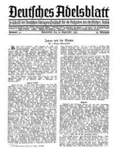 Deutsches Adelsblatt, Nr. 40, 53 Jahrg., 28 September 1935