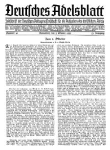 Deutsches Adelsblatt, Nr. 41, 53 Jahrg., 5 Oktober 1935