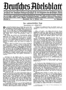 Deutsches Adelsblatt, Nr. 43, 53 Jahrg., 19 Oktober 1935