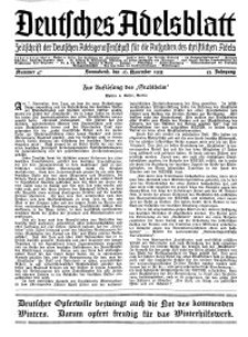 Deutsches Adelsblatt, Nr. 47, 53 Jahrg., 16 November 1935