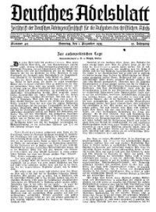 Deutsches Adelsblatt, Nr. 49, 53 Jahrg., 1 Dezember 1935