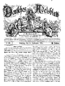 Deutsches Adelsblatt, Nr. 37, 2 Jahrg., 14 September 1884
