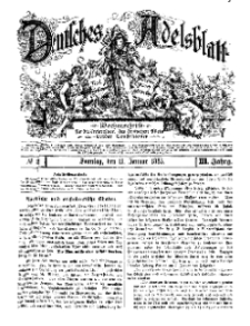 Deutsches Adelsblatt, Nr. 2, 3 Jahrg., 11 Januar 1885