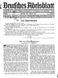 Deutsches Adelsblatt, Nr. 1, 54 Jahrg., 1 Januar 1936