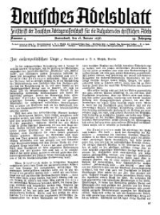 Deutsches Adelsblatt, Nr. 4, 54 Jahrg., 18 Januar 1936