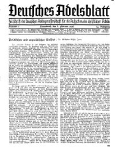 Deutsches Adelsblatt, Nr. 7, 54 Jahrg., 8 Februar 1936