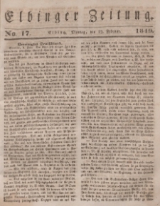 Elbinger Zeitung, No. 17 Montag, 12. Februar 1849