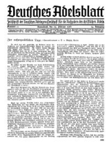 Deutsches Adelsblatt, Nr. 10, 54 Jahrg., 29 Februar 1936