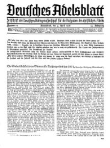 Deutsches Adelsblatt, Nr. 15, 54 Jahrg., 4 April 1936