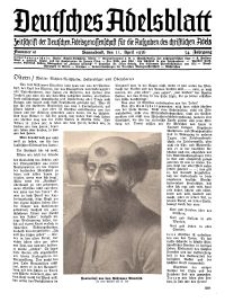 Deutsches Adelsblatt, Nr. 16, 54 Jahrg., 11 April 1936