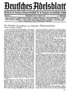 Deutsches Adelsblatt, Nr. 17, 54 Jahrg., 18 April 1936