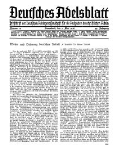 Deutsches Adelsblatt, Nr. 19, 54 Jahrg., 2 Mai 1936