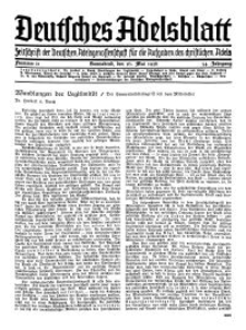 Deutsches Adelsblatt, Nr. 21, 54 Jahrg., 16 Mai 1936