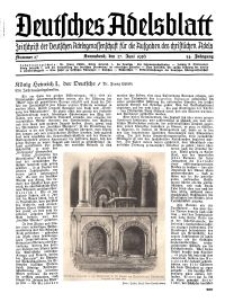 Deutsches Adelsblatt, Nr. 27, 54 Jahrg., 27 Juni 1936