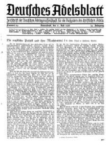 Deutsches Adelsblatt, Nr. 29, 54 Jahrg., 11 Juli 1936