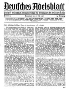 Deutsches Adelsblatt, Nr. 30, 54 Jahrg., 18 Juli 1936