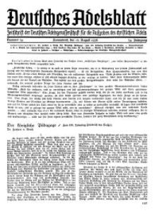 Deutsches Adelsblatt, Nr. 34, 54 Jahrg., 15 August 1936