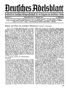 Deutsches Adelsblatt, Nr. 35, 54 Jahrg., 22 August 1936