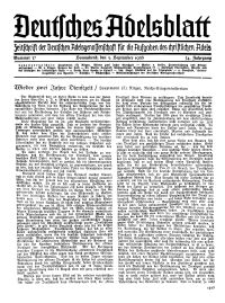Deutsches Adelsblatt, Nr. 37, 54 Jahrg., 5 September 1936