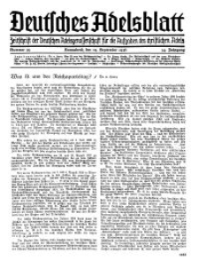 Deutsches Adelsblatt, Nr. 39, 54 Jahrg., 19 September 1936