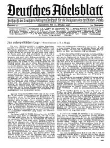 Deutsches Adelsblatt, Nr. 42, 54 Jahrg., 10 Oktober 1936