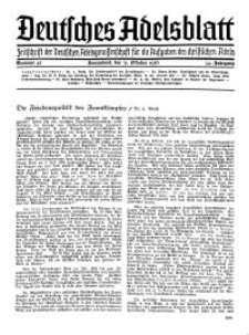 Deutsches Adelsblatt, Nr. 45, 54 Jahrg., 31 Oktober 1936