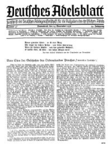 Deutsches Adelsblatt, Nr. 47, 54 Jahrg., 14 November 1936