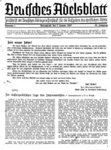 Deutsches Adelsblatt, Nr. 1, 55 Jahrg., 2 Januar 1937