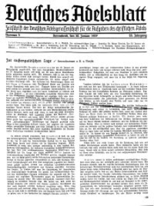 Deutsches Adelsblatt, Nr. 5, 55 Jahrg., 30 Januar 1937